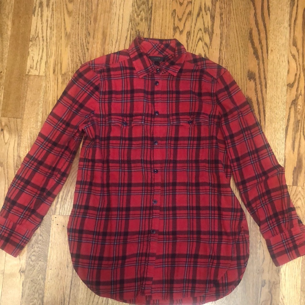 JCrew Red and Black Flannel